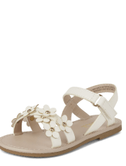 Sandalias de flores para niñas pequeñas