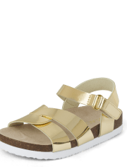 Sandalias metálicas para niñas pequeñas