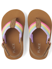Toddler Girls Rainbow Flip Flops