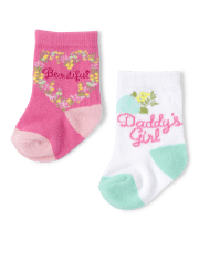 Baby Girls Floral Midi Socks 6-Pack
