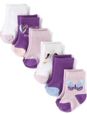 Baby Girls Fairy Midi Socks 6-Pack
