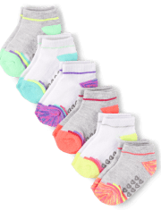 Baby And Toddler Girls Cushioned Ankle Socks 6-Pack