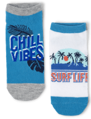 Calcetines tobilleros de surfista para niño, paquete de 6