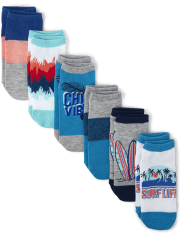 Calcetines tobilleros de surfista para niño, paquete de 6