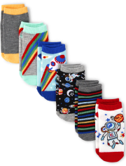 Toddler Boys Space Ankle Socks 6-Pack