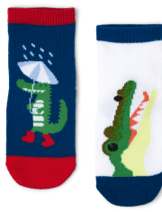 Baby And Toddler Boys Gator Midi Socks 6-Pack