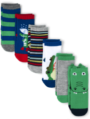 Baby And Toddler Boys Gator Midi Socks 6-Pack