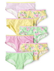 Lot de 7 hipsters fleuris pour filles