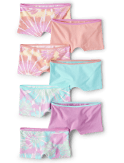 Girls Tie Dye Girl Short Underwear 7-Pack