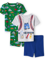 Baby And Toddler Camping Snug Fit Cotton Pajamas 2-Pack