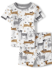 Baby And Toddler Dog Snug Fit Cotton Pajamas