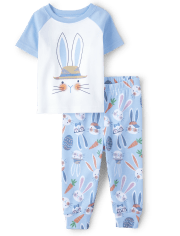 Baby And Toddler Boys Matching Family Easter Bunny Snug Fit Cotton Pajamas