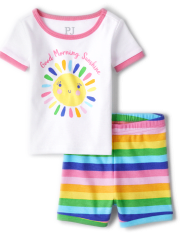Pyjama en coton ajusté Sunshine pour bébé et toute-petite fille