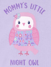 Baby And Toddler Girls Night Owl Snug Fit Cotton Pajamas