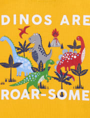Pyjama en coton ajusté Dino pour bébés et tout-petits garçons