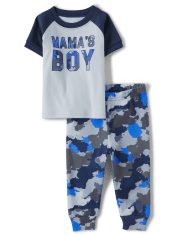 Pyjama en coton ajusté Mama's Boy pour bébés et tout-petits garçons