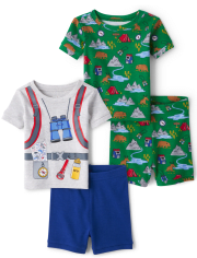 Baby And Toddler Camping Snug Fit Cotton Pajamas 2-Pack