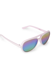 Gafas de sol de aviador arcoíris para niñas pequeñas