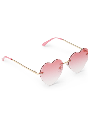 Girls Frameless Heart Sunglasses