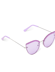 Gafas de sol tipo ojo de gato con purpurina para niñas