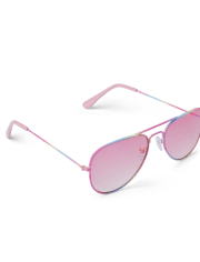 Girls Rainbow Aviator Sunglasses