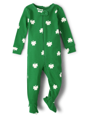 Baby And Toddler Shamrock Snug Fit Cotton One Piece Pajamas