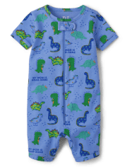 Baby And Toddler Boys Dino Snug Fit Cotton One Piece Pajamas