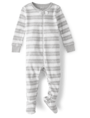 Pyjama une pièce en coton rayé unisexe pour bébé et tout-petit