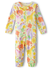 Baby And Toddler Girls Animal Snug Fit Cotton One Piece Pajamas