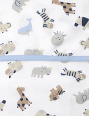 Paquete de 2 mantas envolventes de animales para bebés y niños