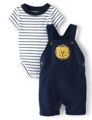 Baby Boys Lion Overalls 2-Piece Playwear Set