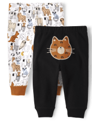 Baby Boys Animal Pants 2-Pack