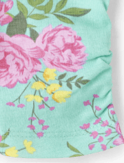 Lot de 2 pantalons à volants à fleurs pour bébé fille