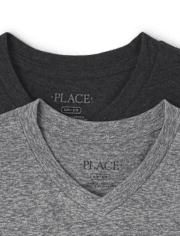 Lot de 2 hauts à col en V pour garçon