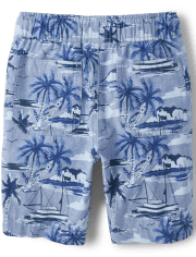 Boys Tropical Pull On Jogger Shorts