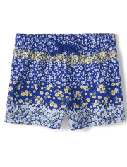 Girls Print Pull On Shorts