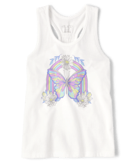 Camiseta sin mangas con estampado para niñas