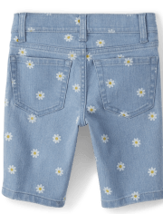 Girls Daisy Denim Skimmer Shorts