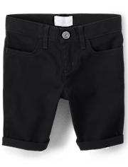Shorts skimmer de sarga con puño enrollado para niñas