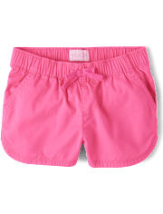 Girls Twill Pull On Shorts - Slim