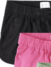 Pack de 4 Shorts sin cierres de sarga para niña