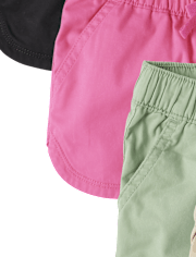 Pack de 4 Shorts sin cierres de sarga para niña