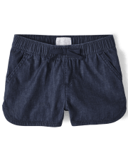 Girls Denim Pull On Shorts 3-Pack