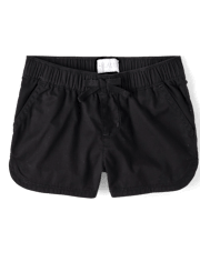 Shorts sin cierres de sarga con estampado para niñas