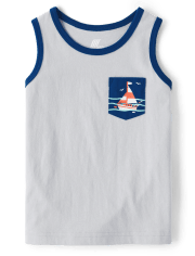 Baby And Toddler Boys Sailboat Pocket Tank Top