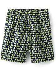 Mens Print Poplin Pajama Shorts