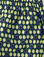 Mens Print Poplin Pajama Shorts