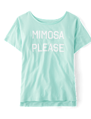 Camiseta para dormir con estampado gráfico para mujer