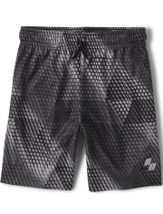 Boys Print Mesh Performance Basketball Shorts