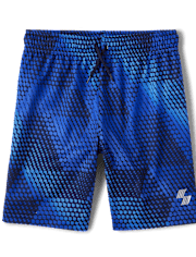 Boys Print Mesh Performance Basketball Shorts